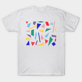 Retro 90's Pattern All Over Colorful Shapes Colorful 1990's Party All Over Pattern Vintage 1999 Era Print T-Shirt